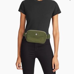 Authentic Tory Burch Olive Green Virginia Nylon Belt Bag